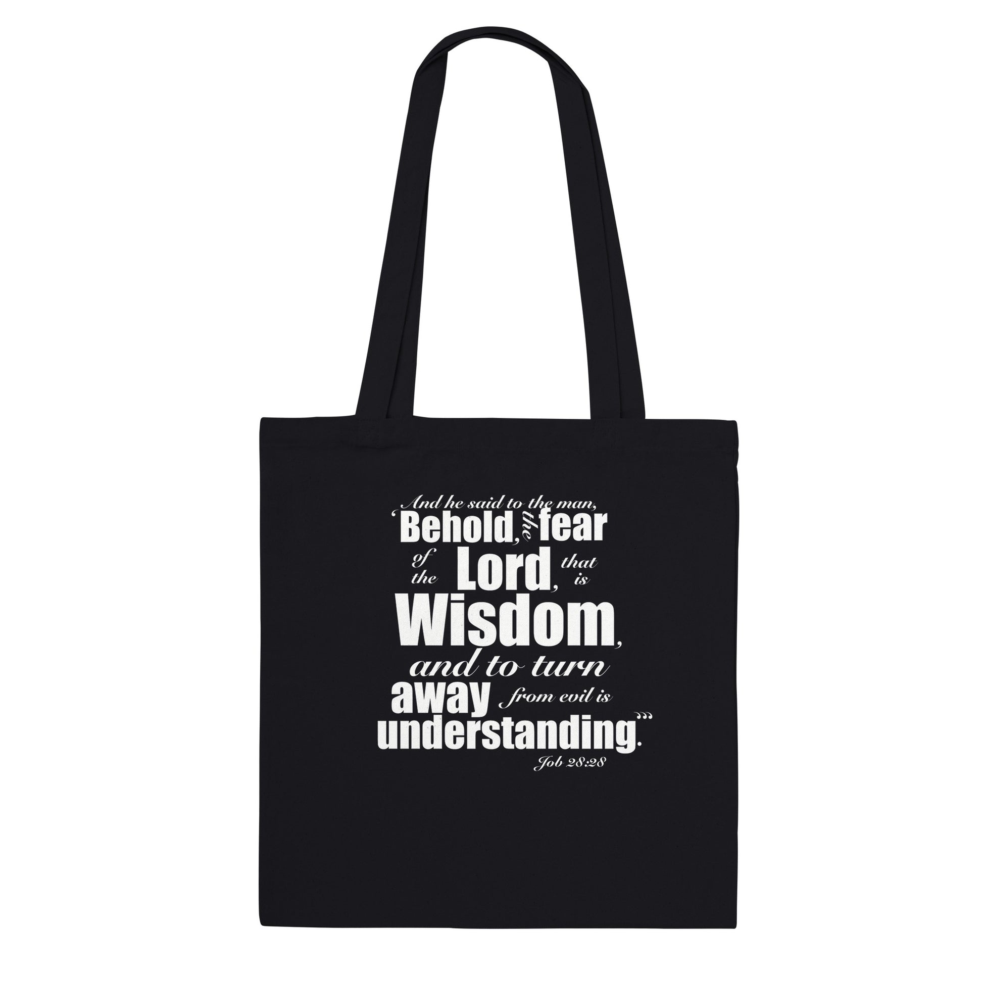 Job 28:28 Tote Bag - Laughing Lion Studios LLC